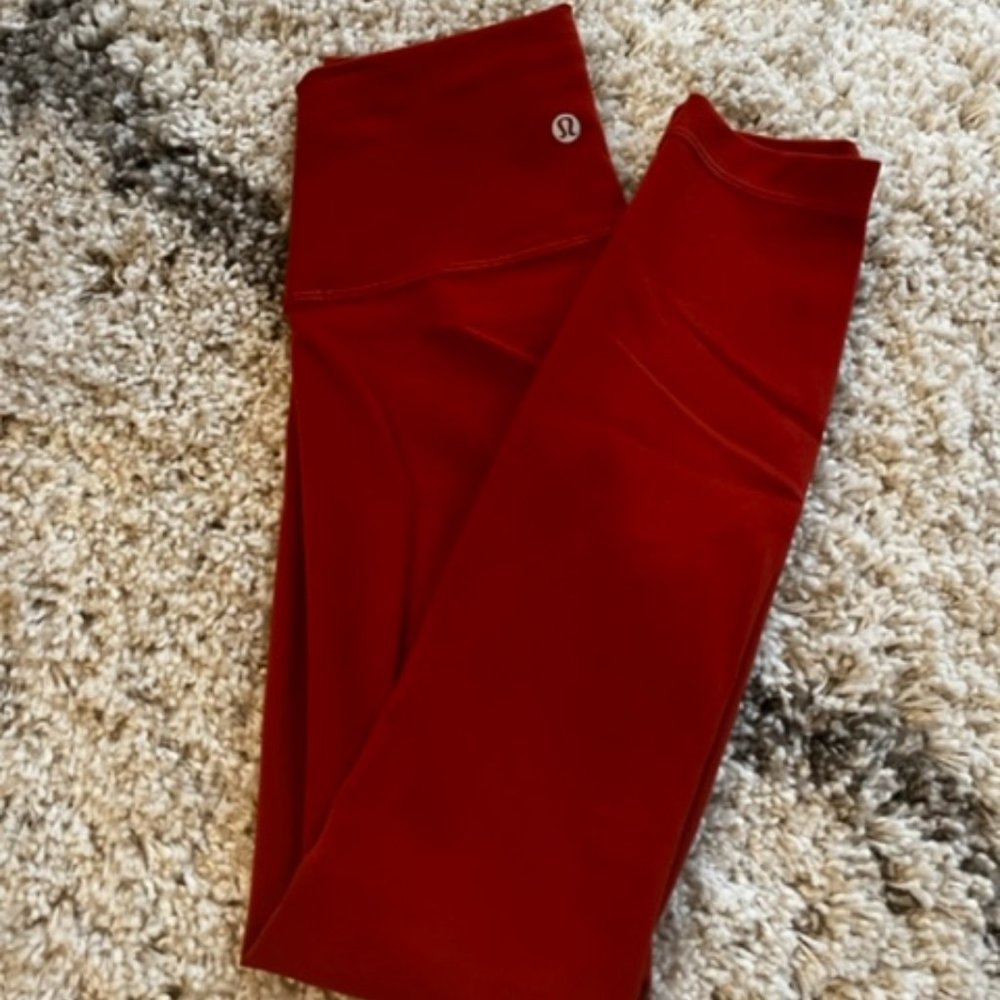 Lululemon Wunder Train High-Rise Tight 25" Aztec Brick Size 4